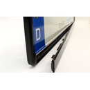 Schwarzer Kennzeichenhalter(Premium) mit Wunschbeschriftung im UV-Digitaldirektdruck
